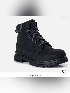 Men's Black Lace-Up Work Boot